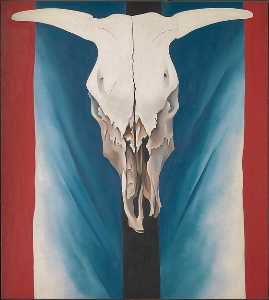 Georgia Totto O'keeffe - Cow's Skull: Red, White, and Blue