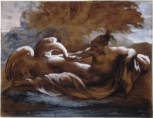 Jean-Louis André Théodore Géricault - Leda and the Swan