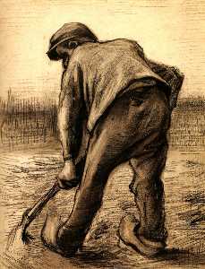 Vincent Van Gogh - Digger in a Potato Field: February