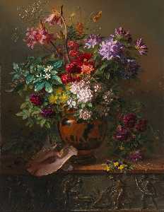 Georgius Jacobus Johannes Van Os - Still Life with Flowers in a Greek Vase: Allegory of Spring, Georgius Jacobus Johannes van Os, 1817