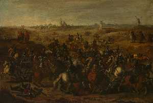 Sebastiaan Vrancx Or Sebastian Vranckx - The Skirmish Between Cuirassiers, 5 February 1600, on the Vughterheide, Sebastiaen Vrancx (after), c. 1635