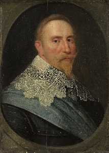 Michiel Jansz Van Mierevelt - Portrait of Gustav II Adolf (1594-1632), King of Sweden, Michiel Jansz van Mierevelt (copy after), in or after c. 1633