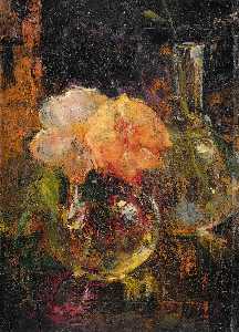 Menso Kamerlingh Onnes - Yellow Roses in a Carafe, Menso Kamerlingh Onnes, 1896