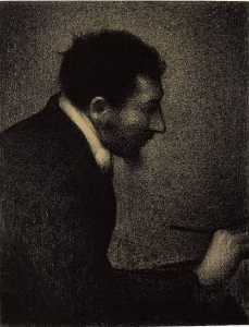 Georges Pierre Seurat - Portrait of Edmond-Fran-#231;ois Aman-Jean