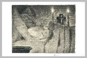 Georges Pierre Seurat - Ana-#239;s Faivre Haumont-#233; on her deathbed