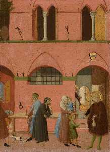 Master Of The Osservanza - Saint Anthony Distributing His Wealth to the Poor
