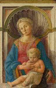  Art Reproductions Madonna and Child, 1440 by Fra Filippo Lippi (1406-1469, Italy) | WahooArt.com