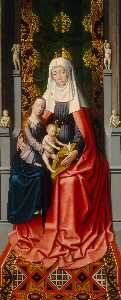 Gerard David - The Saint Anne Altarpiece: Saint Anne with the Virgin and Child [middle panel]
