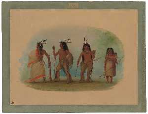 George Catlin - Four Apachee Indians