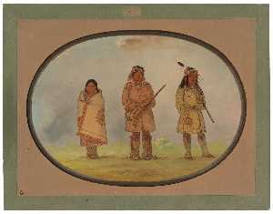George Catlin - Three Delaware Indians