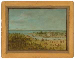 George Catlin - View of Chicago in 1837