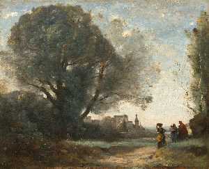 Jean Baptiste Camille Corot - Souvenir of Terracina