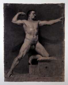 Mariano Fortuny Y Marsal - Nude Male, archer