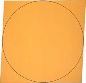 Robert Mangold - Orange Distorted Square-Circle