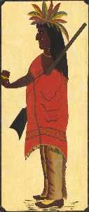 Winslow Homer - Indian Tobacco Shop Sign [obverse, Indian facing left]