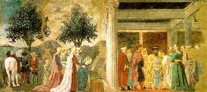 Piero Della Francesca - Procession of the Queen of Sheba and Meeting between the Queen of Sheba and King Solomon