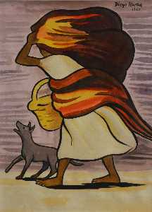 Diego Rivera - Cargadora Con Perro