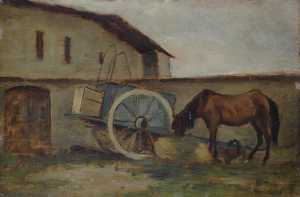 Silvestro Lega - The courier-#39;s horse