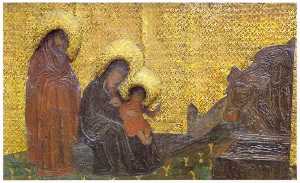 Nicholas Roerich - The Virgin Holidays. Introduction of the Virgin in Temple. Holy Family.