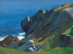 Edward Hopper - Rocky Shore and Sea
