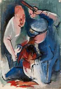 Norman Lewis - Untitled (Police Beating)