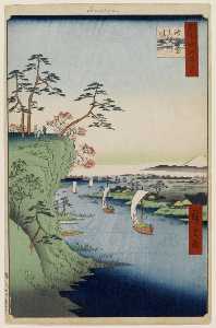 Ando Hiroshige - 95. View of Kōnodai and the Tone River