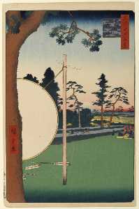  Paintings Reproductions 115. The Takata Riding Grounds, 1857 by Ando Hiroshige (1797-1858, Japan) | WahooArt.com