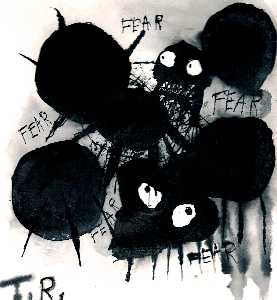 Thomas Riesner - Fear 2 15-#215;21cm Ink -#215;paper 2022