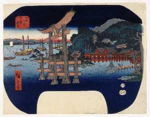 Ando Hiroshige - Itsukushima in Aki Province