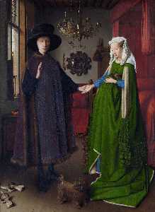Jan Van Eyck - The Arnolfini Wedding. Portrait of Giovanni Arnolfini and his Wife Giovanna Cenami (The Arnolfini Marriage)