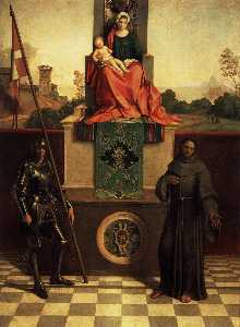 Giorgione (Giorgio Barbarelli Da Castelfranco) - Madonna and Child with Saints Liberale and Francis (The Castelfranco Madonna)