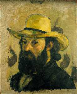 Paul Cezanne - Self-Portrait in a Straw Hat