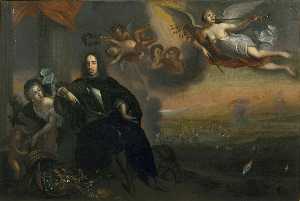Jan De Baen - Allegory of Cornelis de Witt (1623-1672) as Instigator of the Victory at Chatham in 1667