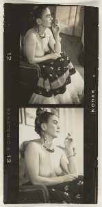 Julien Levy - Frida Kahlo (Strip of Two Contact Prints)
