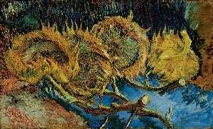 Vincent Van Gogh - Four sunflowers gone to seed