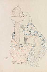 Gustave Klimt - Seated Figure with Gathered up Skirt