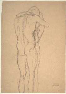 Gustave Klimt - Embracing Couple (Study for \