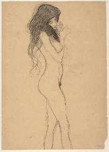 Gustave Klimt - Standing Female Nude (Study for \