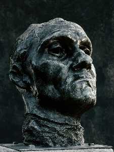 François Auguste René Rodin - Monumental Head of Jean d\