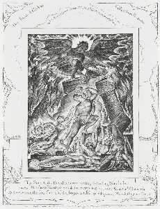  Artwork Replica Satan Bringing Destruction on the Sons and Daughters of Job, 1825 by Sir William Blake Richmond (1809-1896, United Kingdom) | WahooArt.com