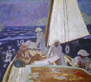 Pierre Bonnard - Signac and His Friends in the Sailing Boat
