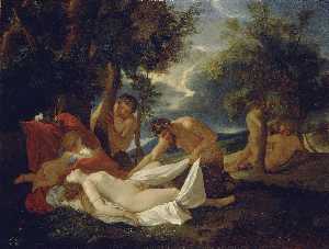Nicolas Poussin - Sleeping Venus Surprised by Satyrs