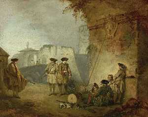 Jean Antoine Watteau - The Portal of Valenciennes