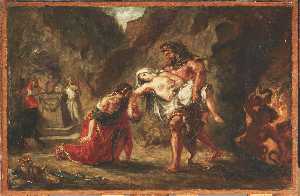 Eugène Delacroix - Hercules and Alcestis
