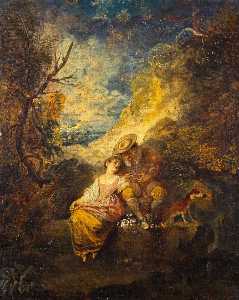Jean Antoine Watteau - The Robber of the Sparrow\
