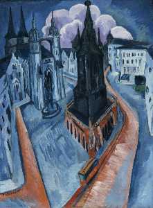 Ernst Ludwig Kirchner - The Red Tower in Halle
