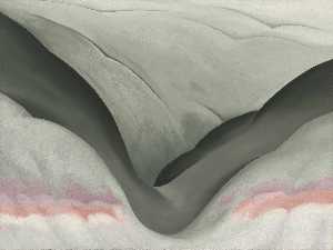 Georgia Totto O-keeffe - Black Place, Grey and Pink