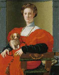 Agnolo Bronzino - Portrait of a Lady with a Lapdog