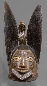 Yoruba People - Egungun hare head cap mask