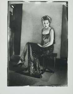 Man Ray - Natalie Paley Wearing a Sequined Gown by Lelong